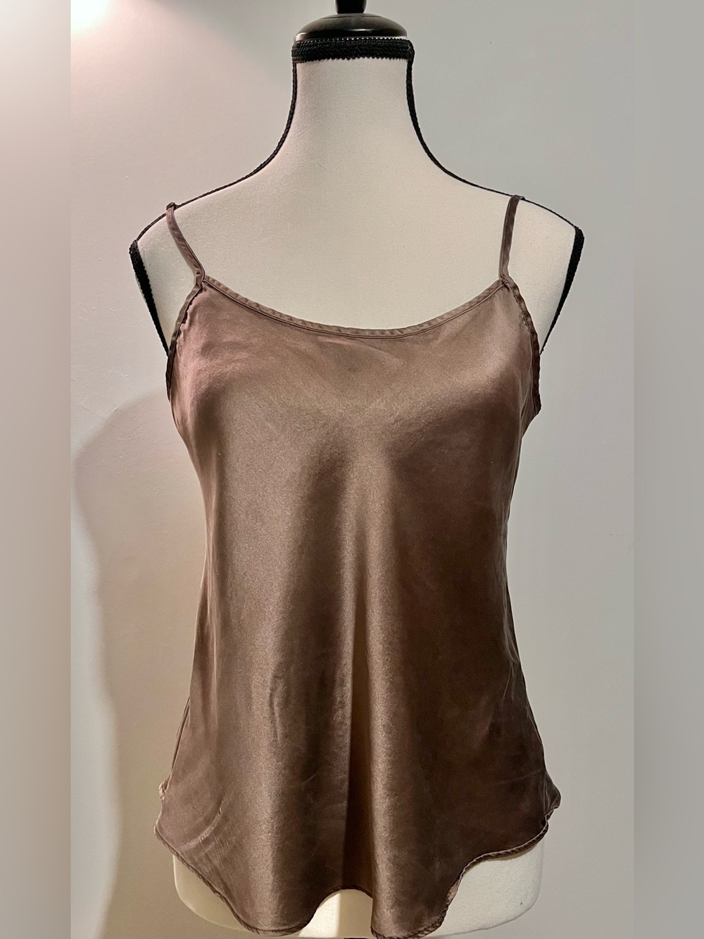 WinterSilks Brown Satin Cami Tank